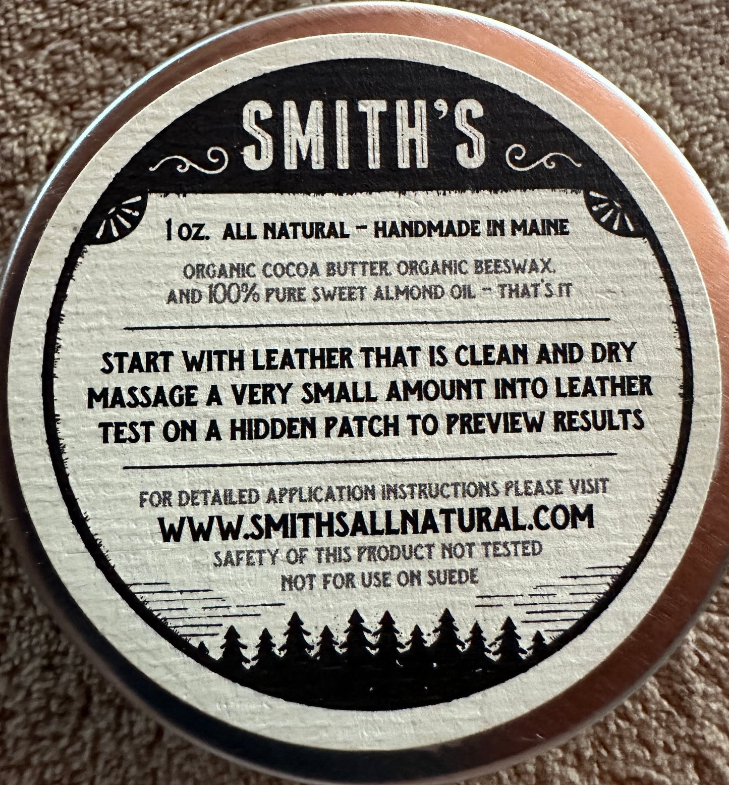 Smith's Leather Balm, Handmade in Maine