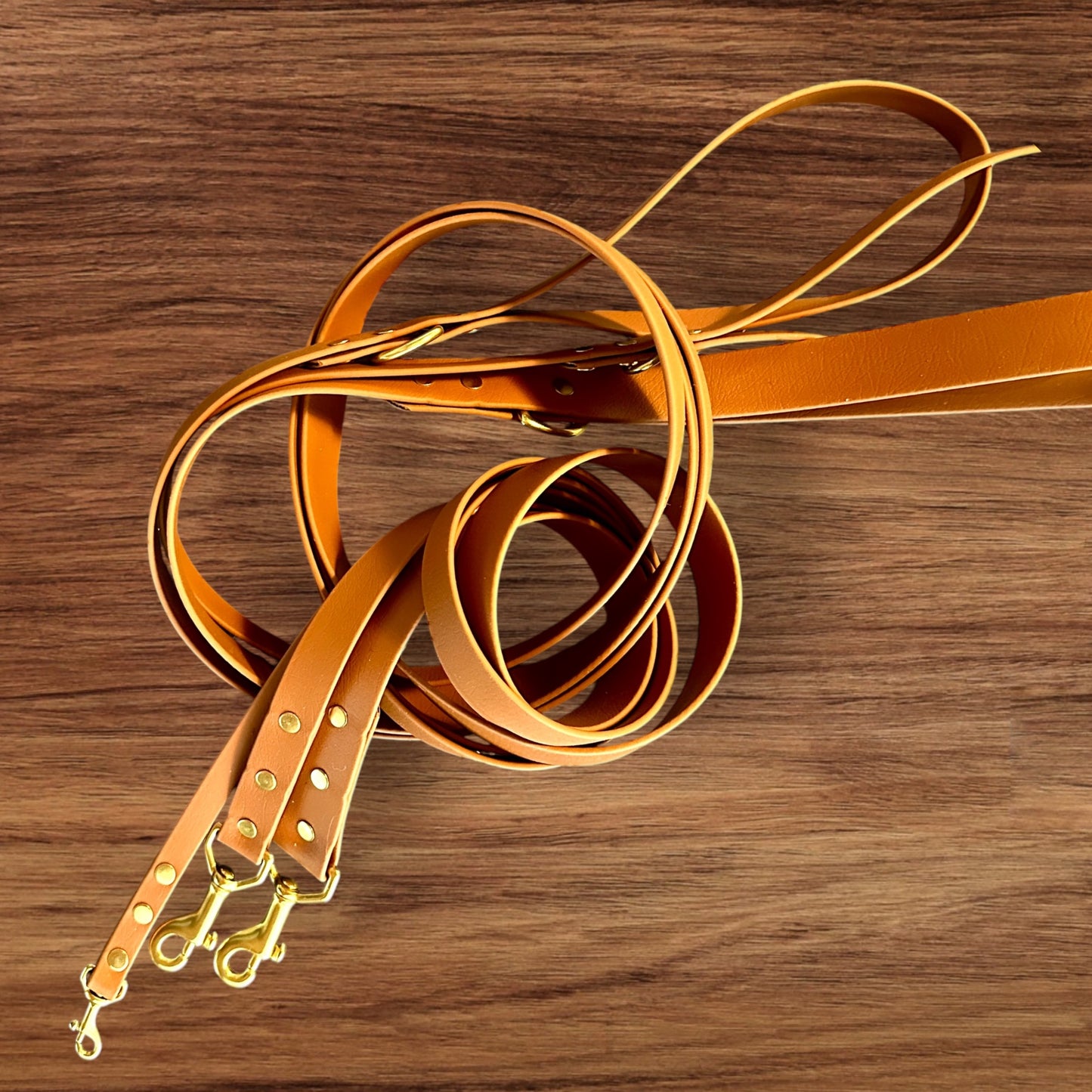Mocha Waterproof 6' (3 Widths) Leash w/Solid Brass Swivel Bolt Snap and D-ring, Odorproof, Easy to Clean, Practical Lead For Active Adventure Loving Dogs
