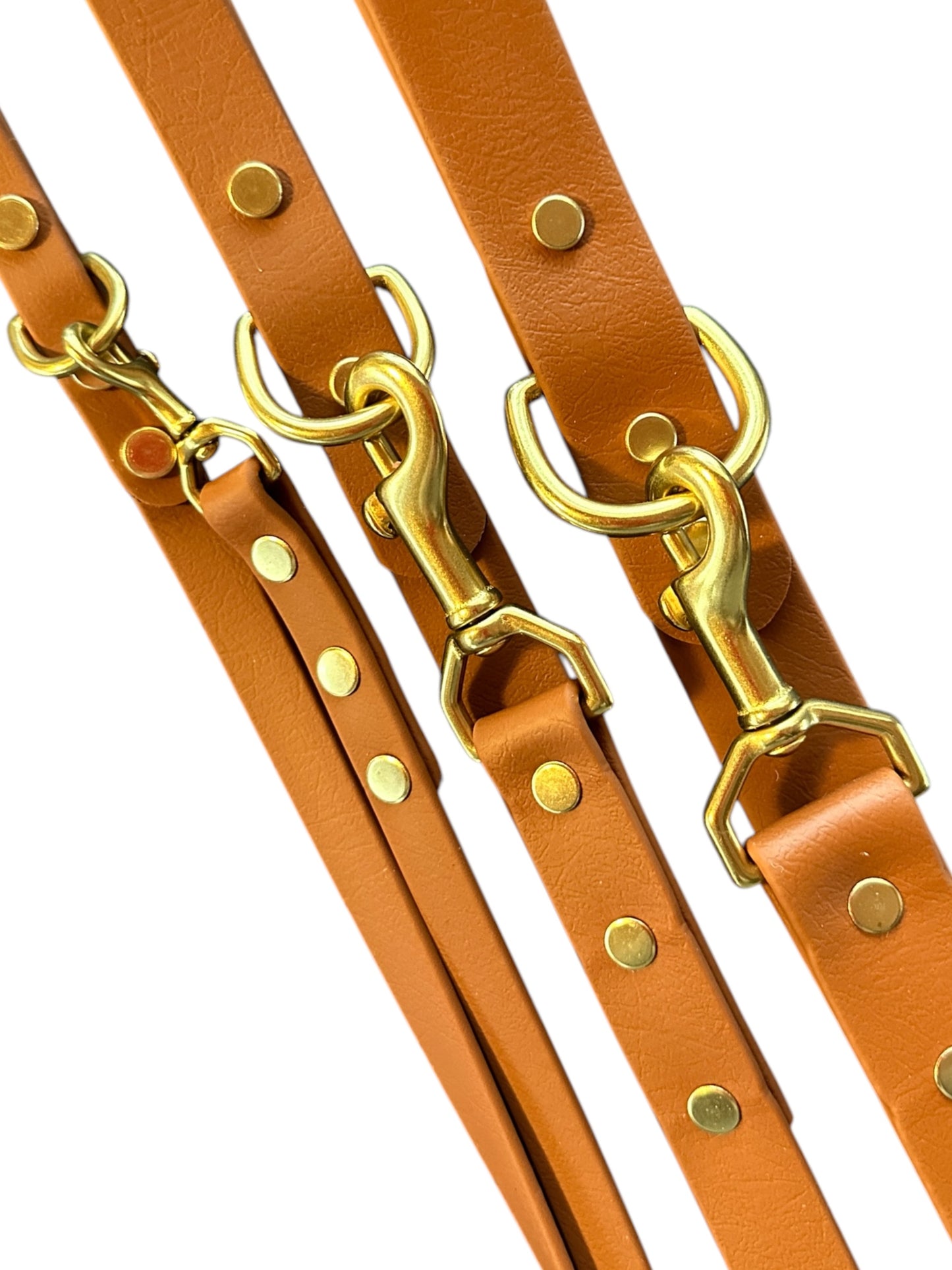 Mocha Waterproof 6' (3 Widths) Leash w/Solid Brass Swivel Bolt Snap and D-ring, Odorproof, Easy to Clean, Practical Lead For Active Adventure Loving Dogs
