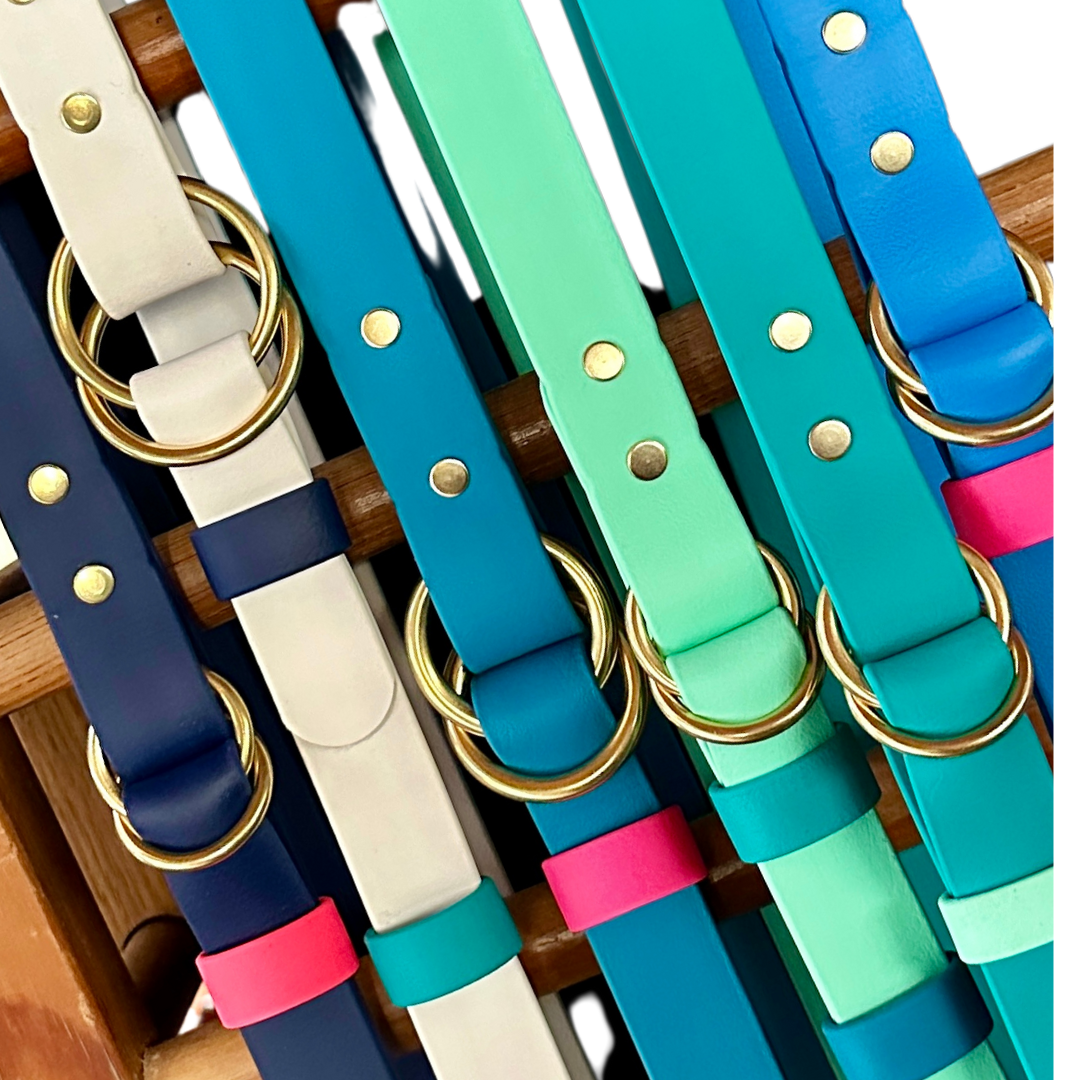 All Waterproof Beach Belts - Customizable, Mix and Match + Rustproof Shiny Solid Brass O-rings, Cinch Belts, Summer Belts