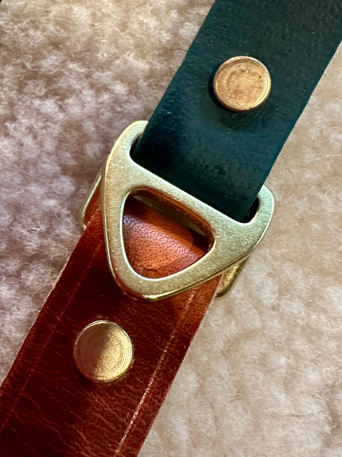 Two Tone Soft Heavy Olde English Leather and Biothane Leash, Evergreen, Red, or Black - a Rich. Good Looking Combination Lead
