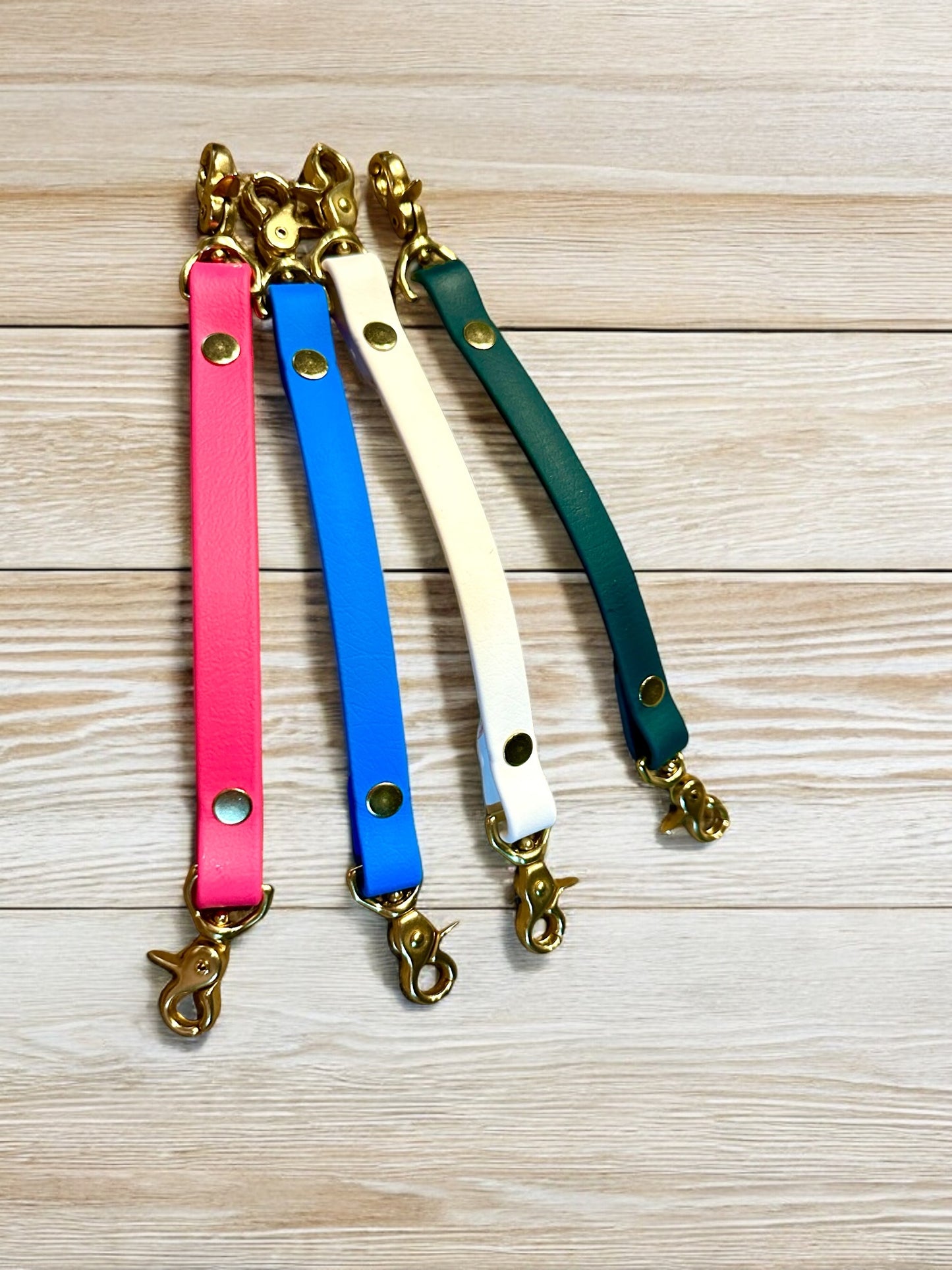 Mini Saddle Straps All Waterproof Biothane w/2 Shiny Solid Brass Mini Trigger Snaps