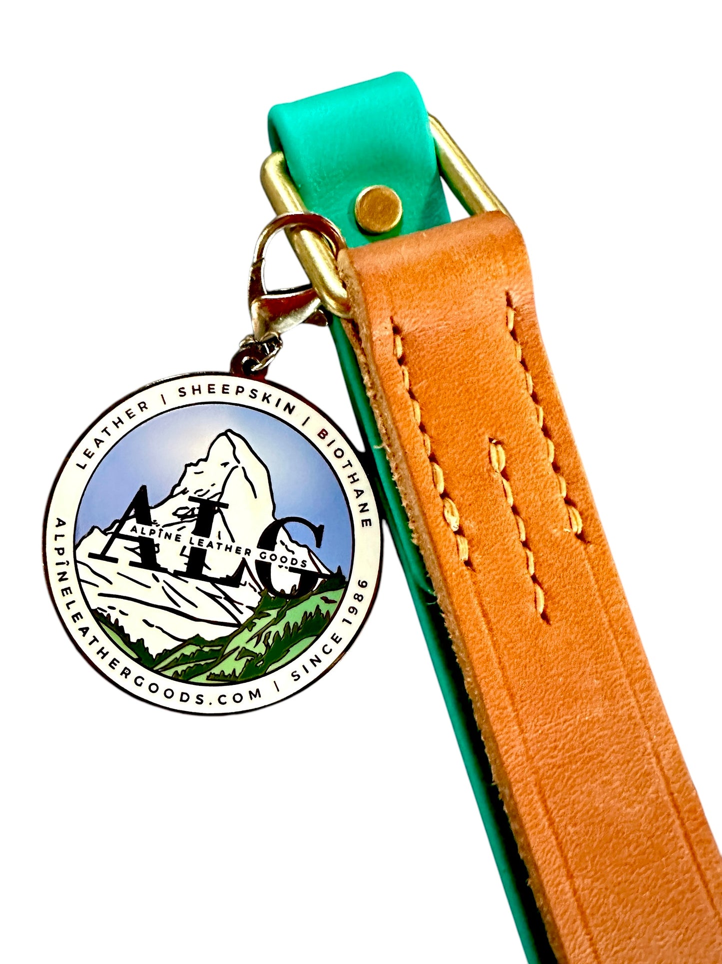 Hybrid Leather and Biothane Two-tone Dog Collars